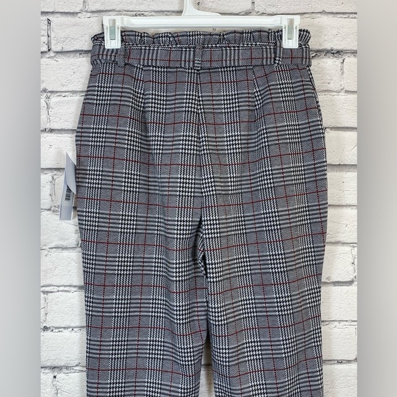 JustFab Plaid High Waisted Pants Trousers size Medium - Picture 6 of 10